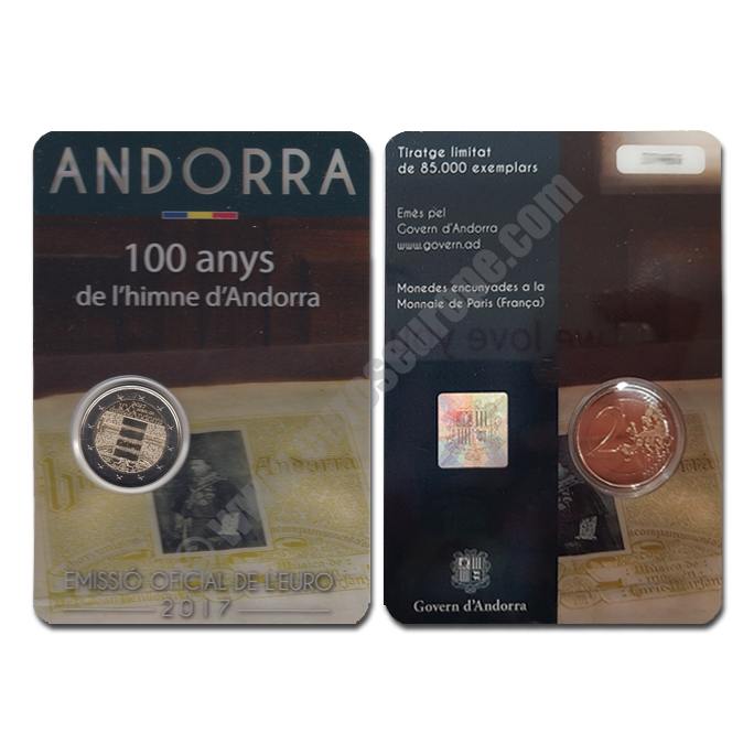 Andorra 2017 2 euros 100 years of the anthem of Andorra