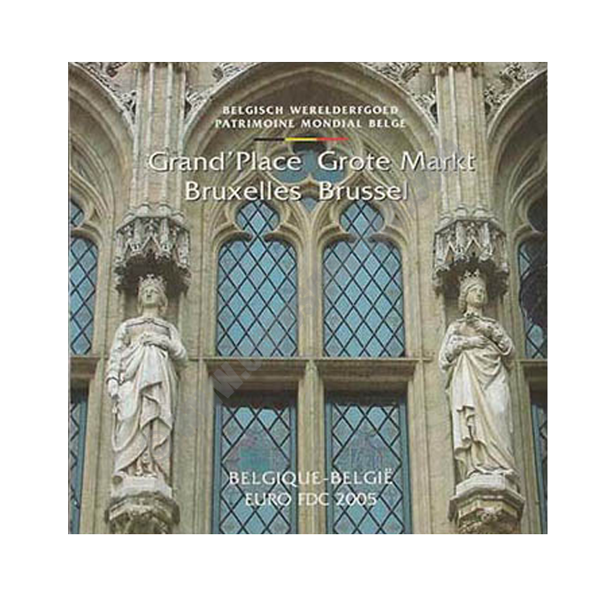 Belgium 2005 Commemorative The Grand Place with a colored medal