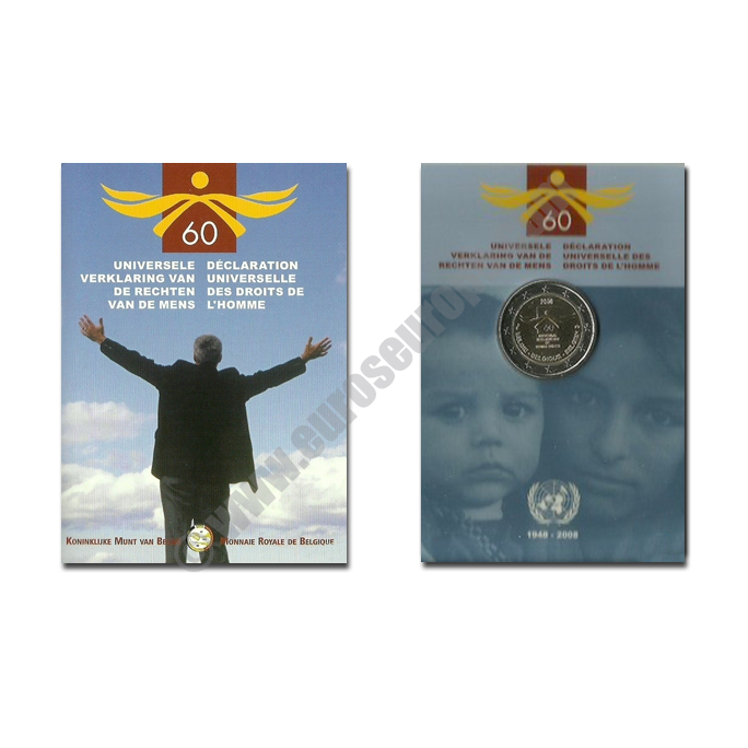 Belgium 2008 2 euros 60th anniversary of the Universal Declaration of Human Rights