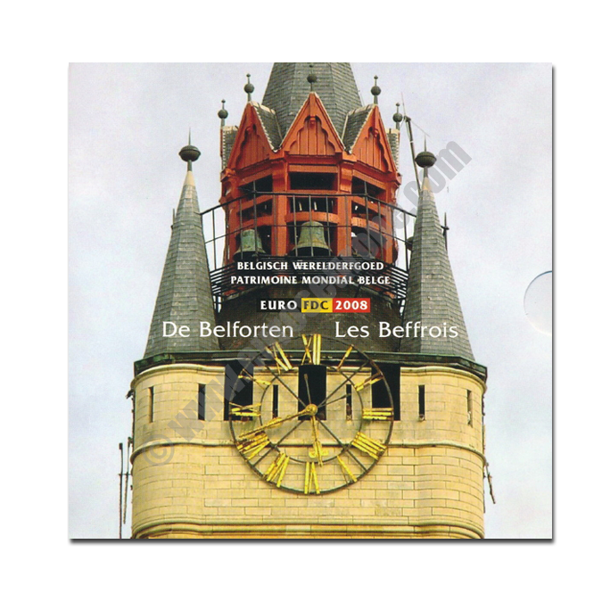 Belgium 2008 Commemorative The belfries with a colored medal