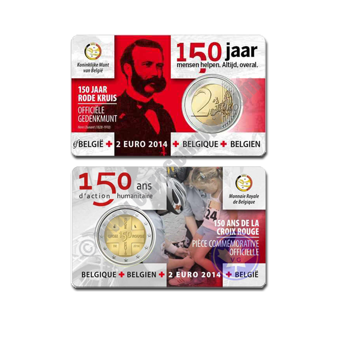 Belgium 2014 Coin card 150 Years Belgium Red Cross