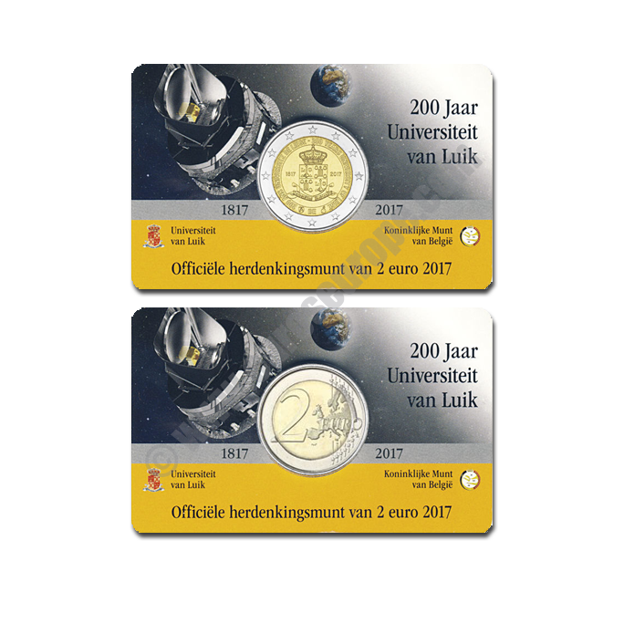 Belgium 2017 Coin card 200 years University of Liège