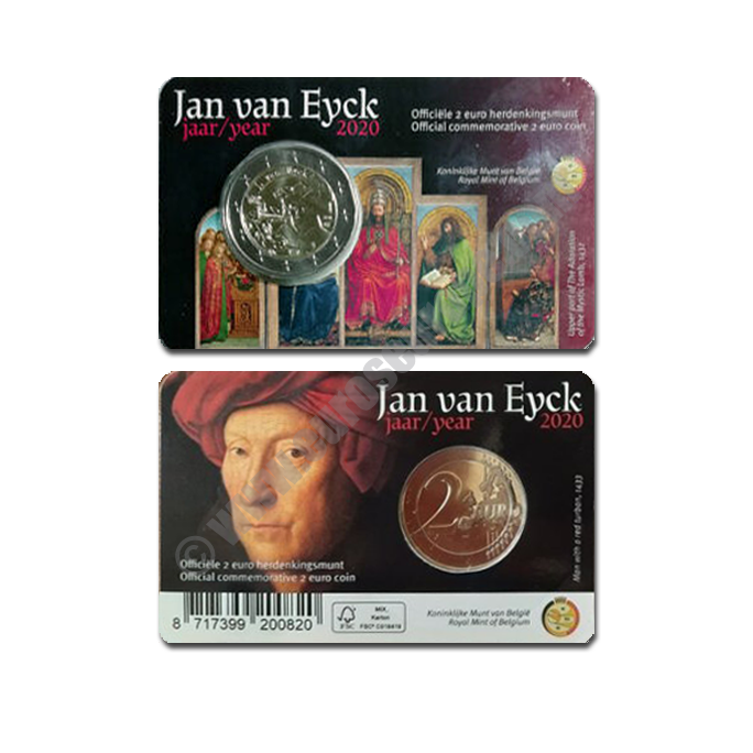 Belgium 2020 Coin card Jan van Eyck