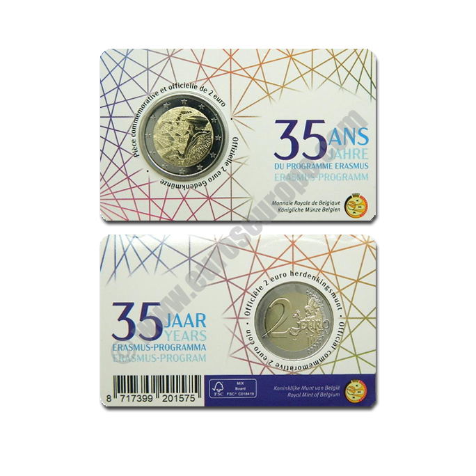 Belgium 2022 Coin card 35 years of the Erasmus programme