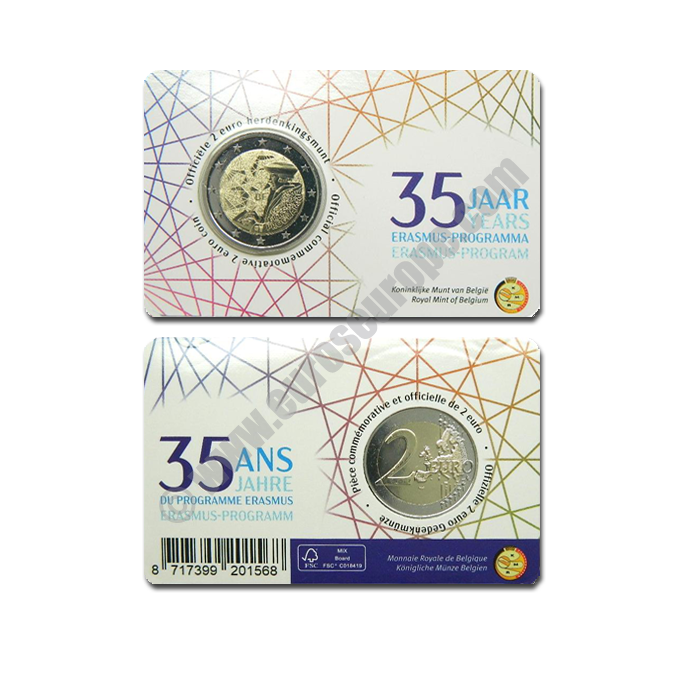 Belgium 2022 Coin card 35 years of the Erasmus programme