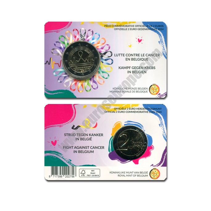 Belgium 2024 Coin card Fight against cancer in Belgium
