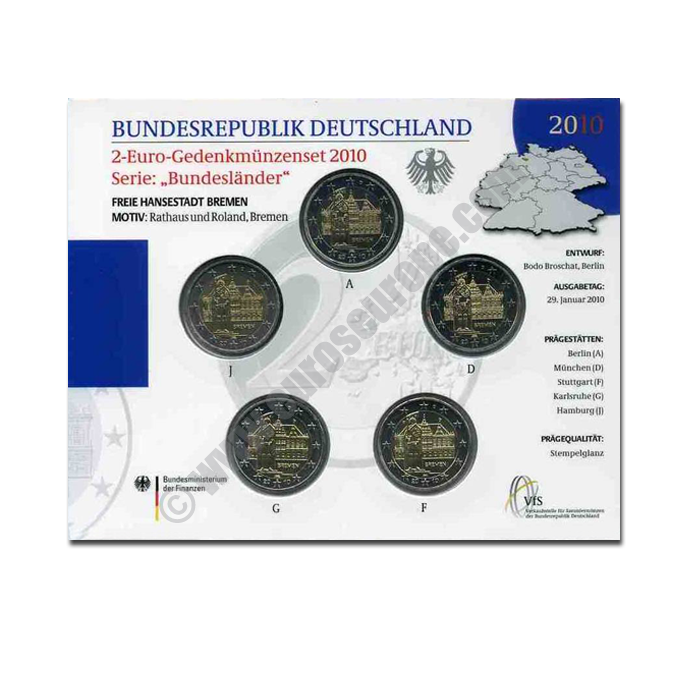 Germany 2010 2 euros Bremen