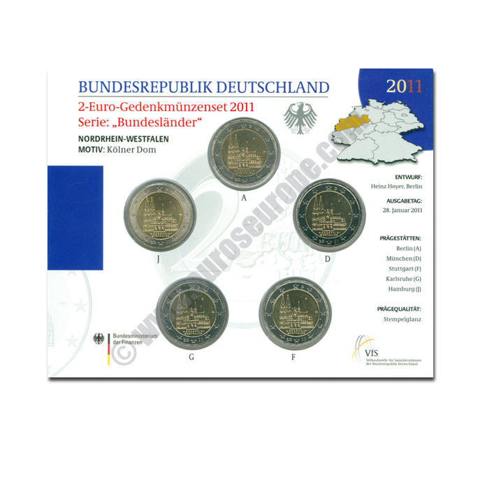 Germany 2011 2 euros Nordrhein-Westfalen