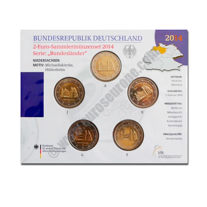 Germany 2014 2 euros Lower Saxony
