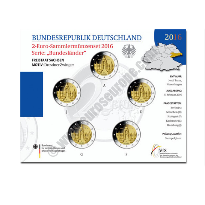 Germany 2016 2 euros Saxony