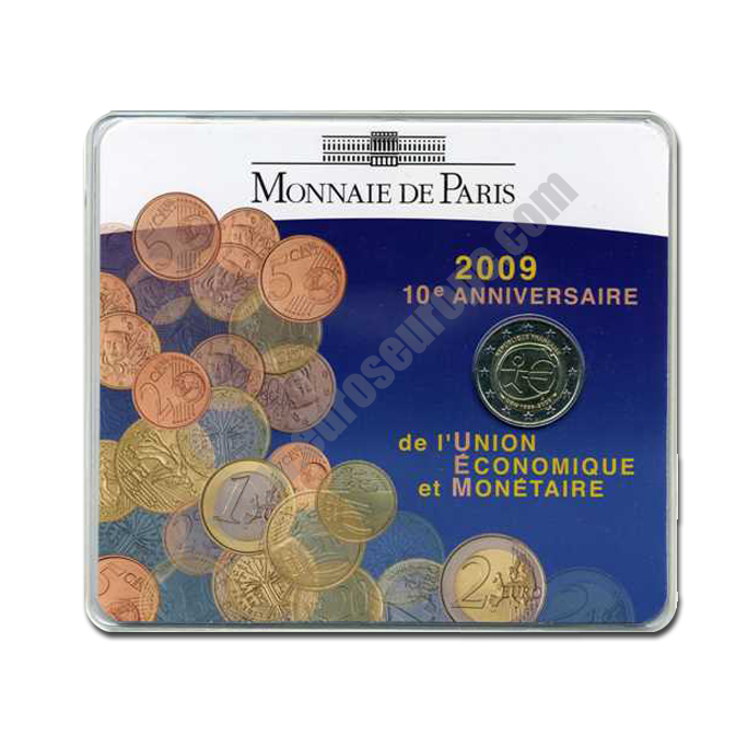 France 2009 2 euros Ten years of economic and monetary union (EMU) and the birth of the euro