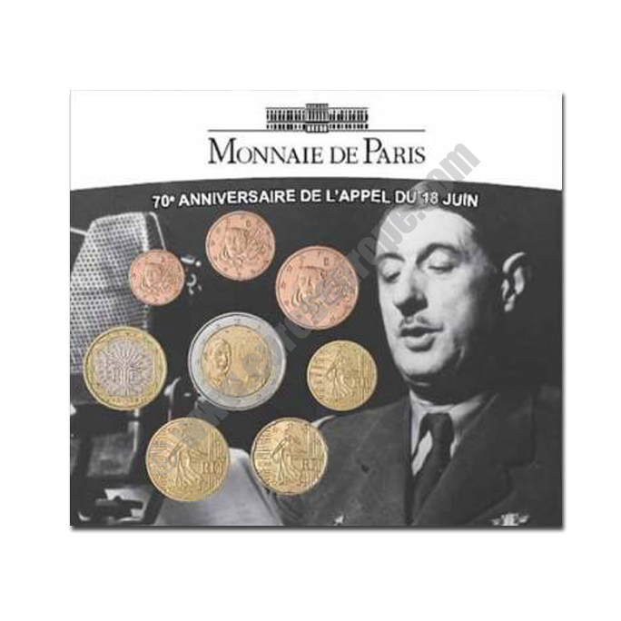 France 2010 Commemorative 70th anniversary of the appeal. General De Gaulle