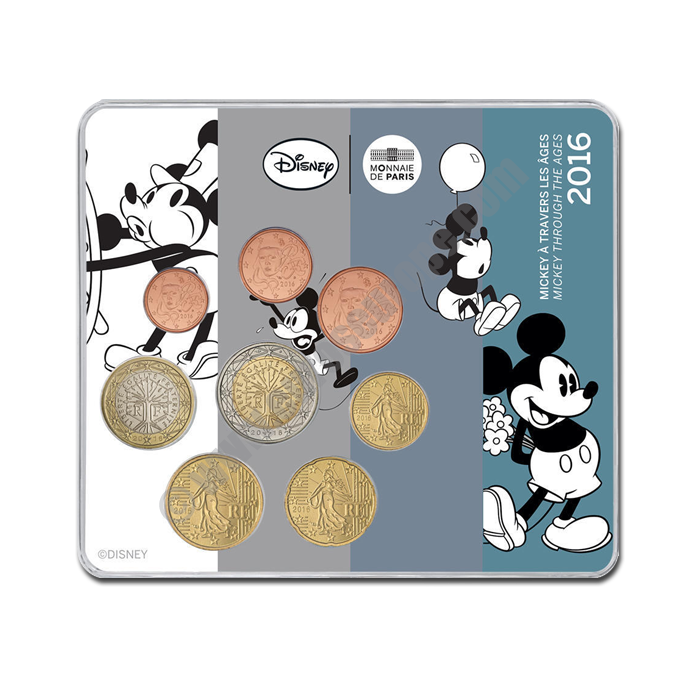 France 2016 Commemorative Mickey through the years