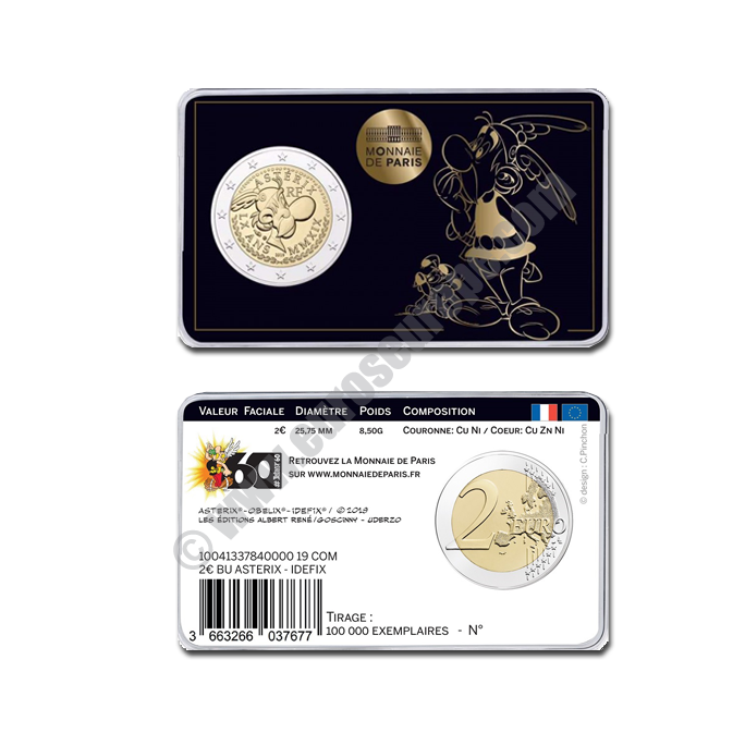 France 2019 Coin card The 60th anniversary of Asterix - Asterix & Idefix
