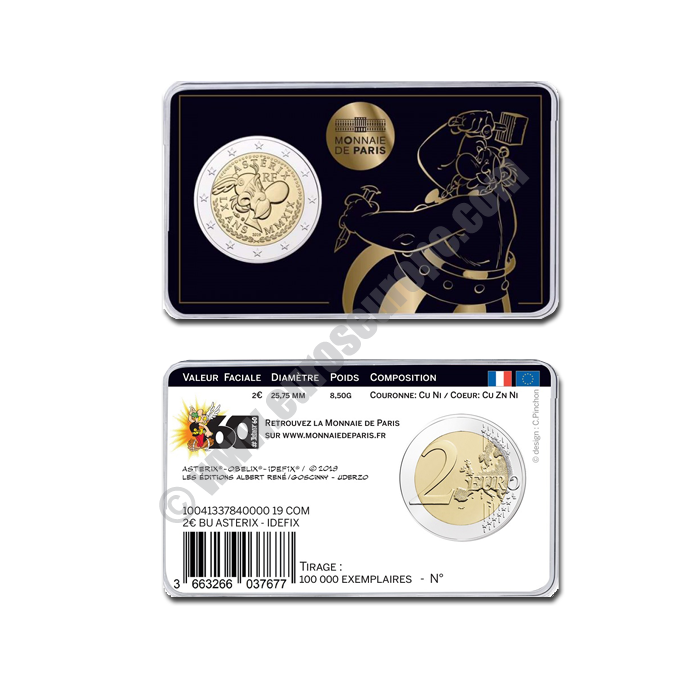 France 2019 Coin card The 60th anniversary of Asterix - Obelix