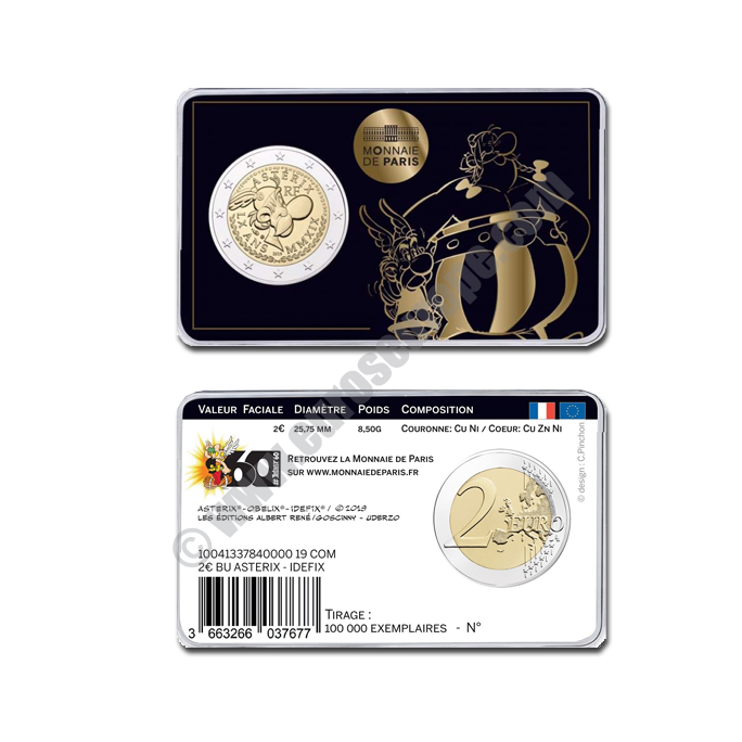 France 2019 Coin card The 60th anniversary of Asterix - Asterix & Obelix