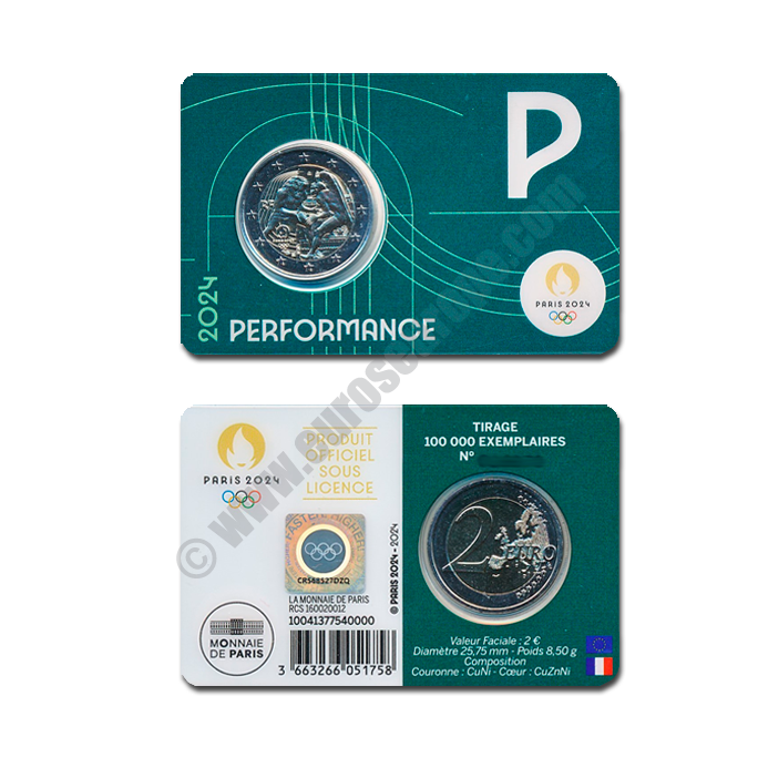 France 2024 Coin card Hercules and the fight