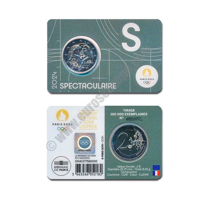 France 2024 Coin card Hercules and the fight