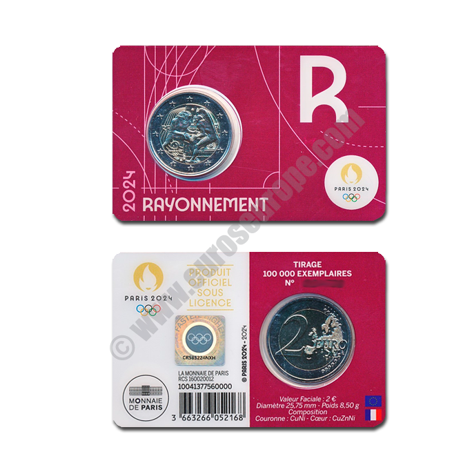 France 2024 Coin card Hercules and the fight