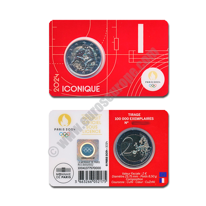 France 2024 Coin card Hercules and the fight