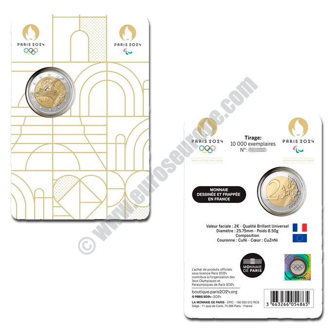 France 2024 Coin card The Eiffel Tower