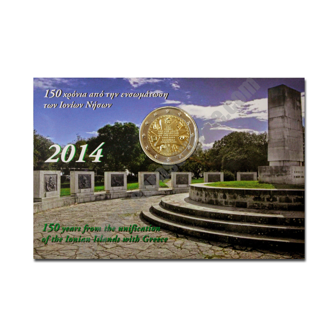 Greece 2014 Coin card 150th Anniversary of the Union of the Ionian Islands with Greece