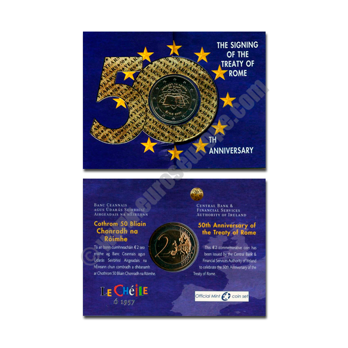 Ireland 2007 2 euros 50th anniversary of signing of the Treaty of Rome