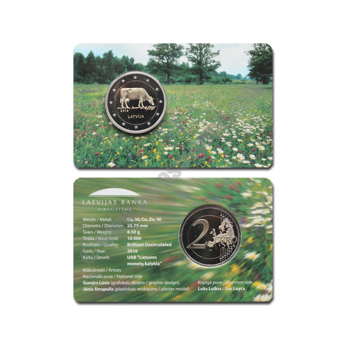 Latvia 2016 Coin card Latvian agricultural industry
