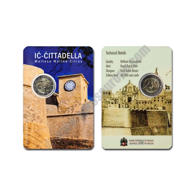 Malta 2024 Coin card Iċ-Ċittadella (The Citadel)