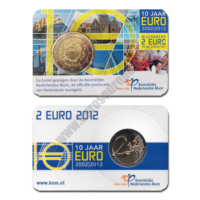 Netherlands 2012 Coin card 10 years of the Euro