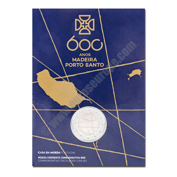 Portugal 2019 2 euros 600 years of the discovery of the Madeira Archipelago, by the Portuguese navigators Bartolomeu Perestrelo and Tristão Vaz