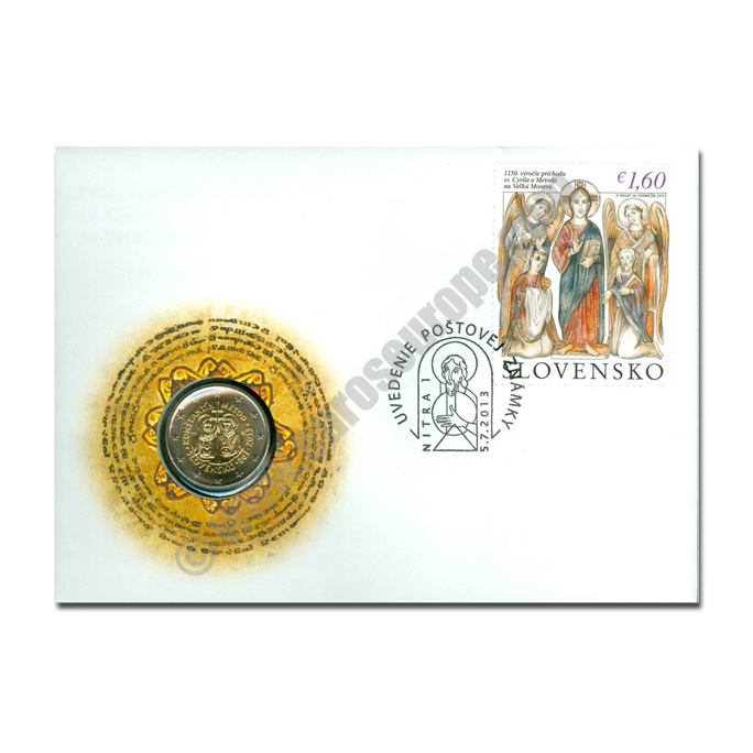 Slovakia 2013 Envelope 1150th anniversary of the advent of the Mission of Constantine and Methodius to the Great Moravia