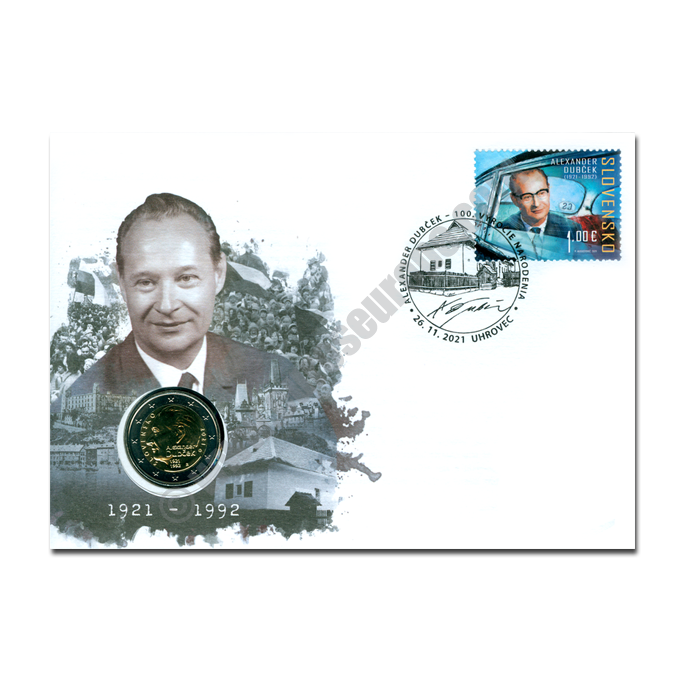 Slovakia 2021 Envelope The 100th anniversary of the birth of Alexander Dubček