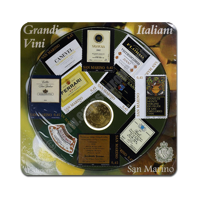 San Marino 2007 Coin and stamp Great wines