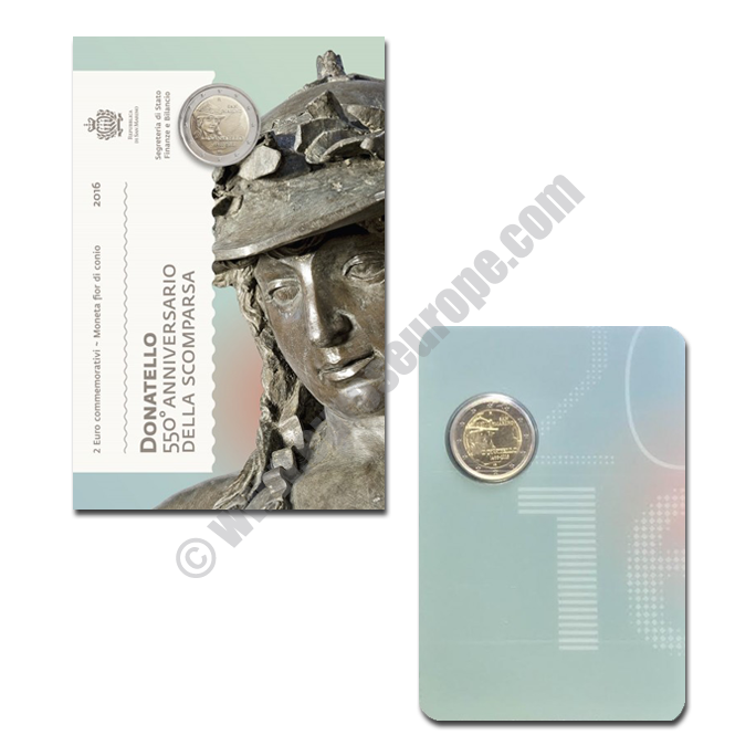 San Marino 2016 2 euros 550th anniversary of the death of Donatello