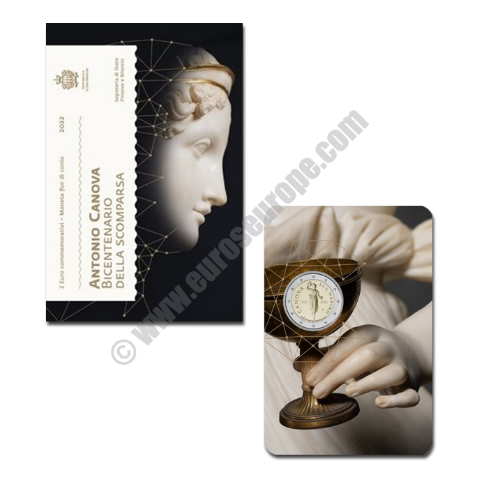 San Marino 2022 2 euros 200 years since the death of Antonio Canova