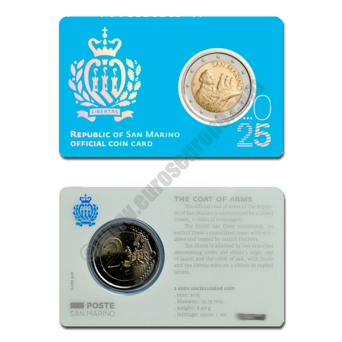 San Marino 2025 Coin card 