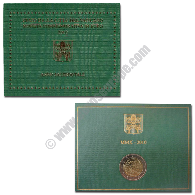 Vatican 2010 2 euros Year for Priests