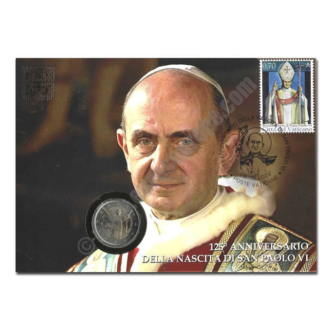 Vatican 2022 Envelope 125 years since the birth of Pope Paul VI