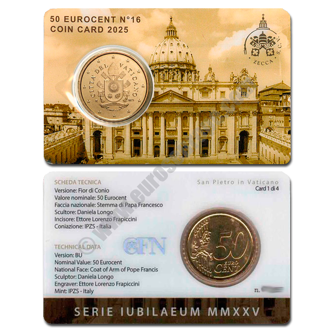 Vatican 2025 Coin card N. 16