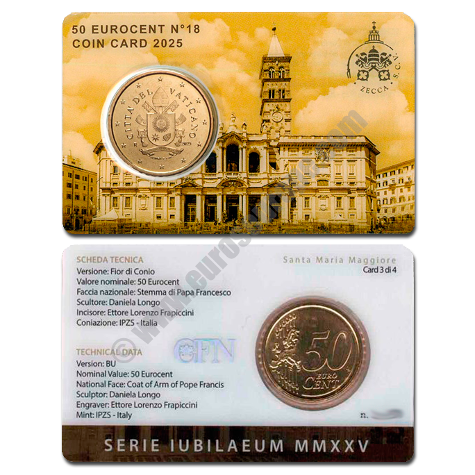 Vatican 2025 Coin card N. 18