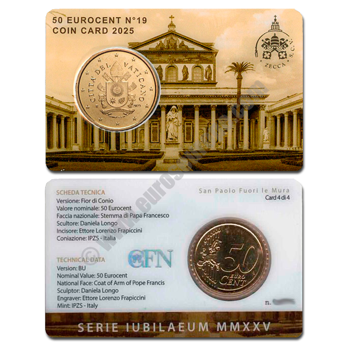 Vatican 2025 Coin card N. 19