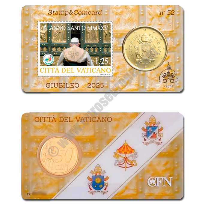 Vatican 2025 Coin and stamp Number 52 - Jubilee 2025