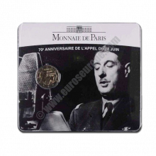 France 2010 2 euros 70th anniversary of the appeal. General De Gaulle