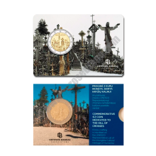 Lithuania 2020 Coin card UNESCO Cultural Heritage - Kryžių Kalnas (the Hill of Crosses)