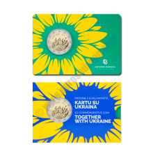 Lithuania 2023 Coin card Together with Ukraine