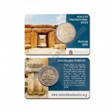 Malta 2017 Coin card UNESCO World Heritage Site: Maltese prehistoric temples of Hagar Qim
