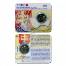 Slovakia 2018 Coin card 25th anniversary of the establishment of the Slovak Republic
