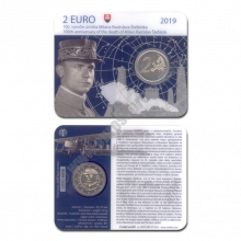 Slovakia 2019 Coin card The 100th anniversary of the death of Milan Rastislav Štefánik