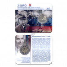 Slovakia 2021 Coin card The 100th anniversary of the birth of Alexander Dubček